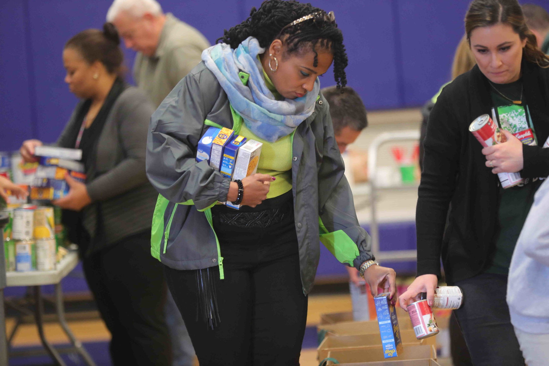 Pennsylvania Avenue School held a Thanksgiving Turkey Basket donation event for school families